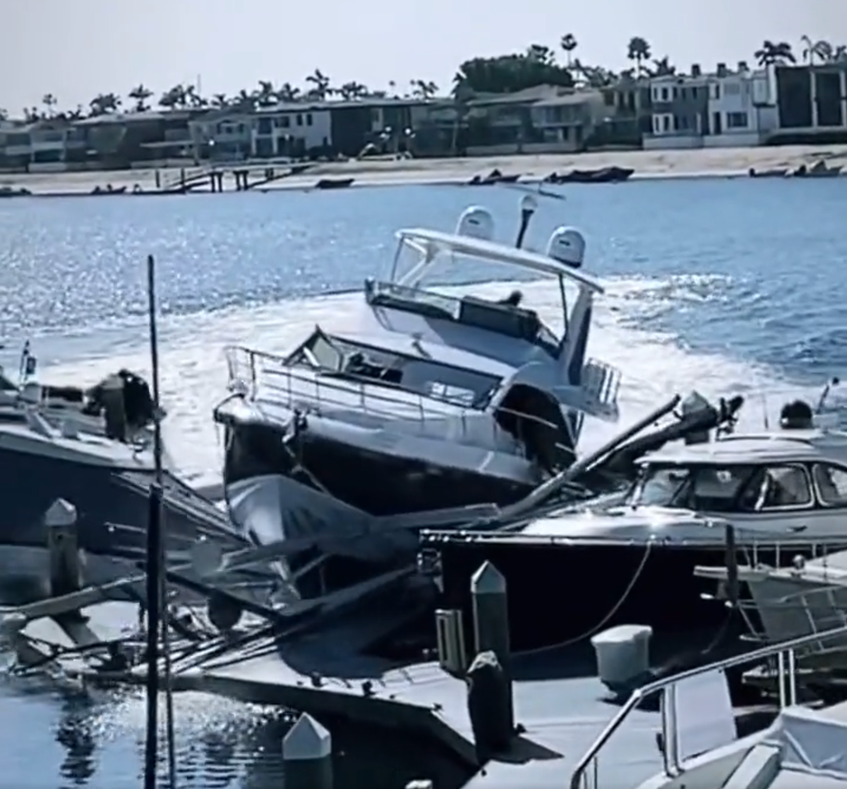 wild yacht crash